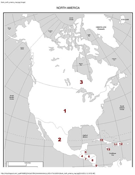 north america map quiz